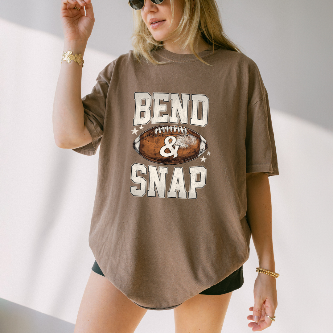 Bend & Snap Football Graphic Tee Funny Game Day Shirt