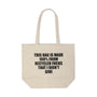 Canvas Tote Bag — "This Bag Is Made 100% From Recycled Fucks That I Didn't Give" Funny Reusable Grocery Market Bag
