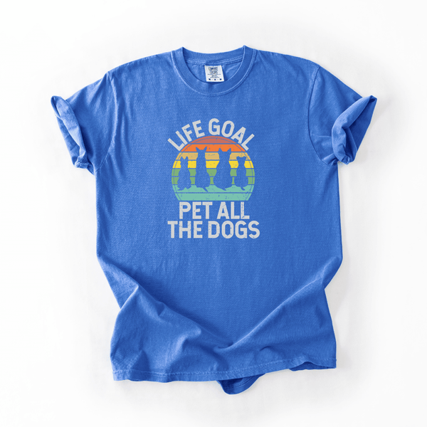 Life Goal Pet All the Dogs Retro Graphic Tee