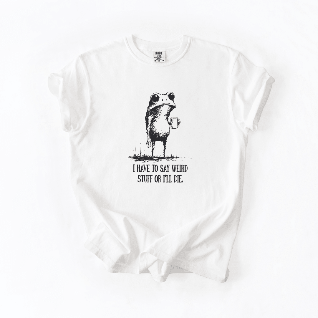 Funny Frog Weird Thoughts Graphic Tee for Sarcastic Humor Lovers