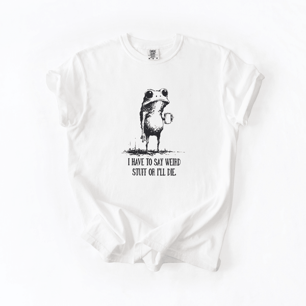 Funny Frog Weird Thoughts Graphic Tee for Sarcastic Humor Lovers