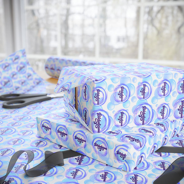 Wrapping Paper — Blue Bubble Pattern Gift Wrap