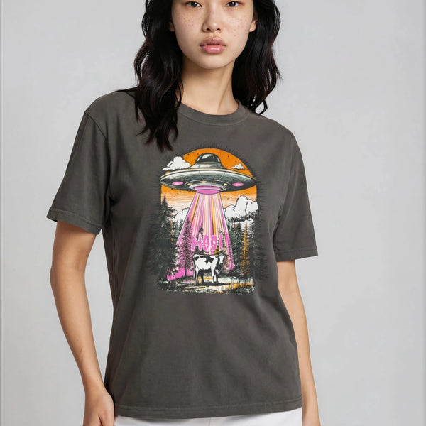 Moo UFO Abduction T-shirt