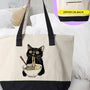 Cat Eating Ramen Tote Bag