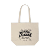 Tote Bag — “Emotional Baggage” Canvas Tote, Funny Sarcastic Shopper Gift