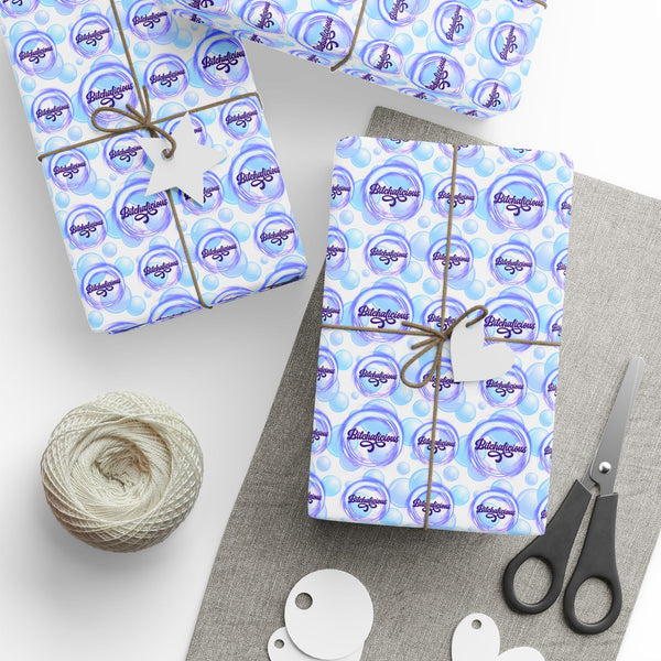 Wrapping Paper — Blue Bubble Pattern Gift Wrap