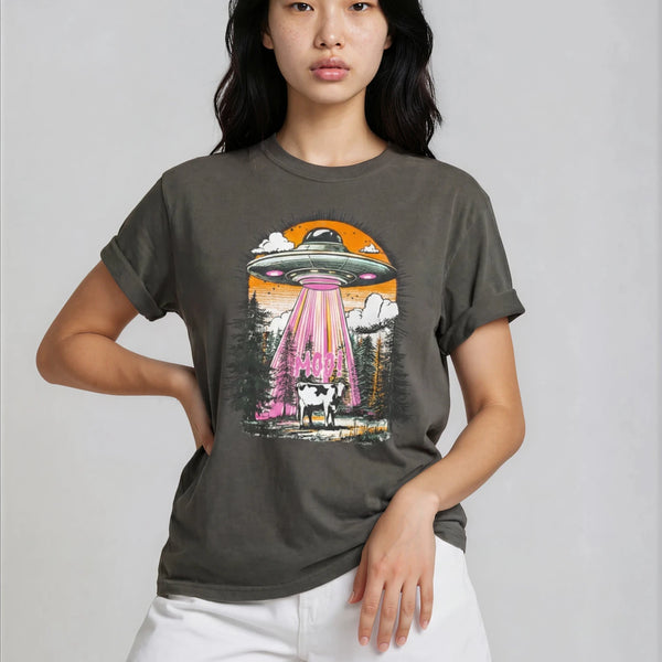 Moo UFO Abduction T-shirt