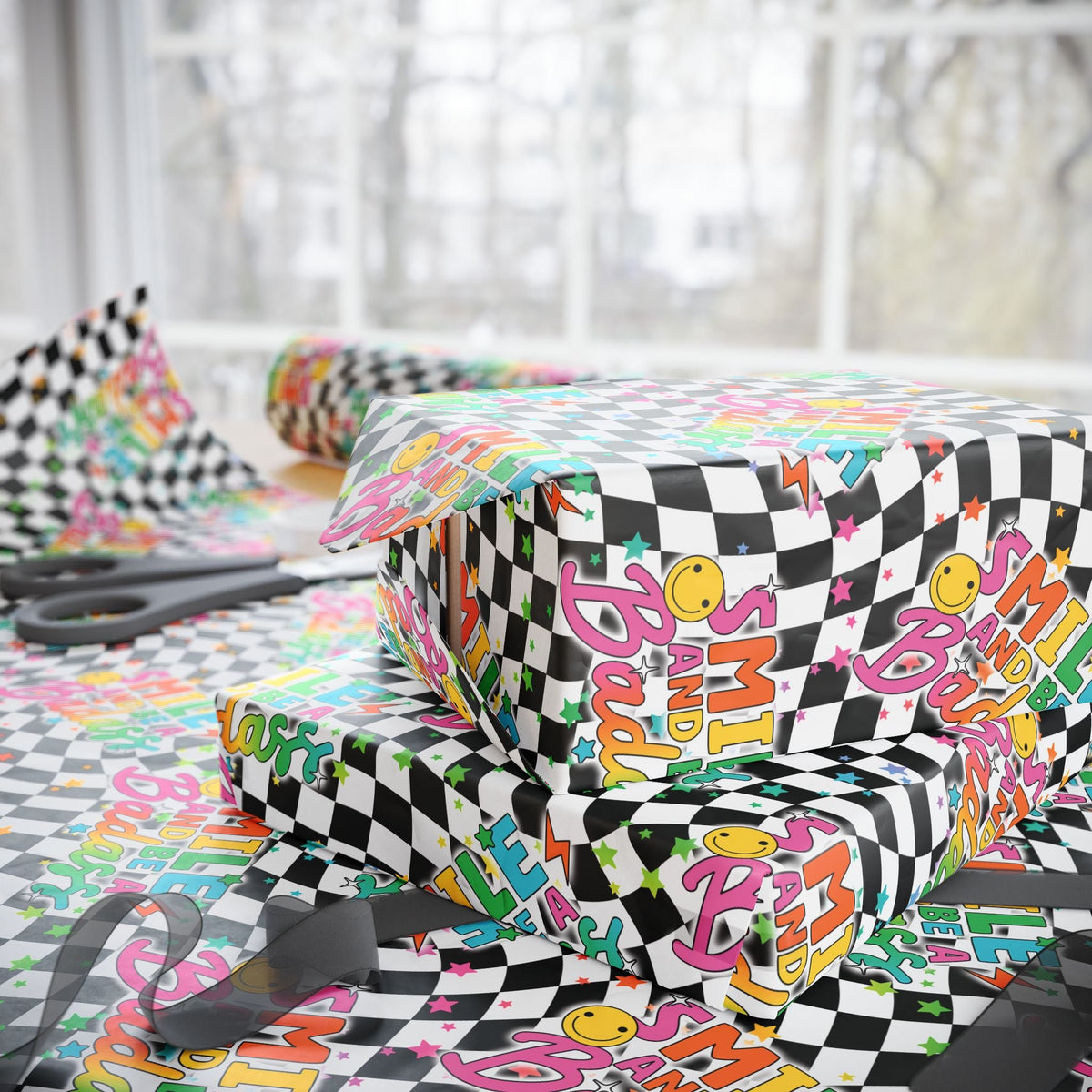 Smile And Be Badass Wrapping Paper