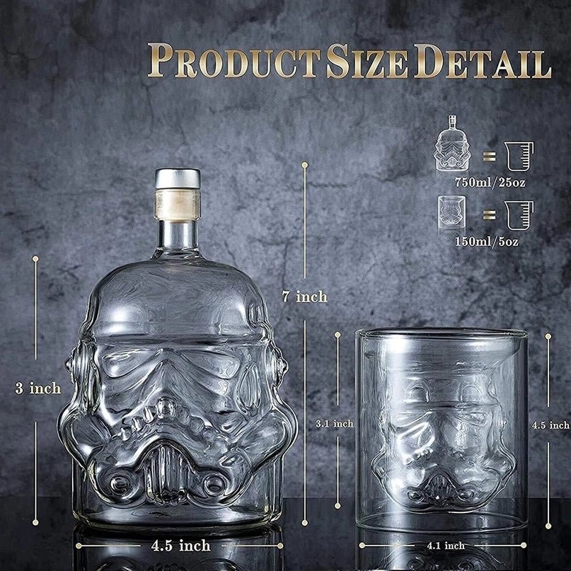 Stormtrooper Bottle Decanter, Star Wars Trooper Set