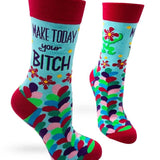 Make Today Your Bitch Women's Sassy Novelty Crew Socks Stylish and comfortable!