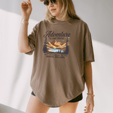 Adventure Is Out There Funny Dark Humor Graphic Tee