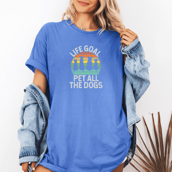 Life Goal Pet All the Dogs Retro Graphic Tee