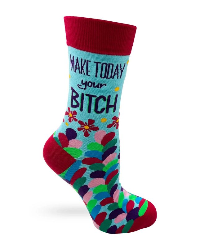 Make Today Your Bitch Women's Sassy Novelty Crew Socks Stylish and comfortable!