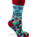 Make Today Your Bitch Women's Sassy Novelty Crew Socks Stylish and comfortable!