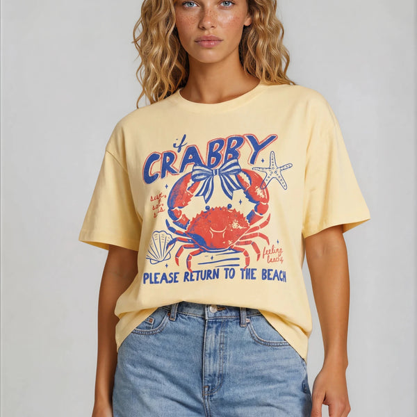 Crabby Please Return to the Beach T-shirt