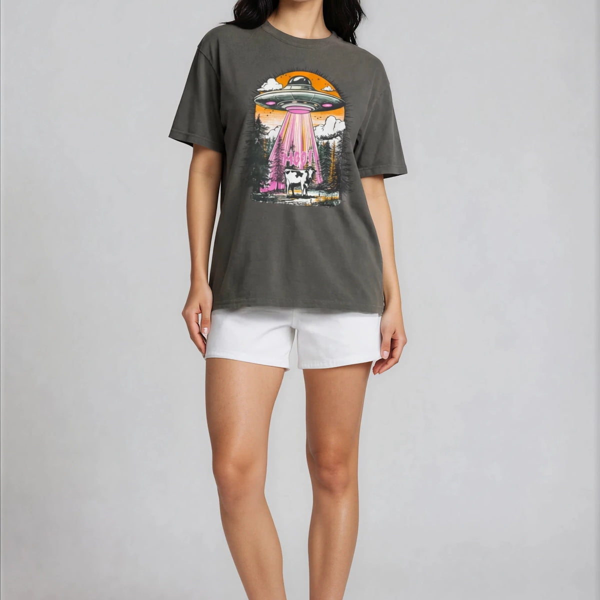 Moo UFO Abduction T-shirt