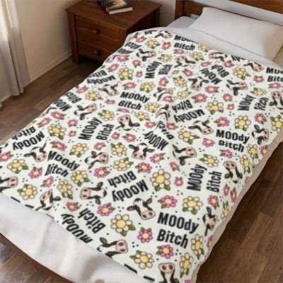 Moody B*tch Throw Blanket