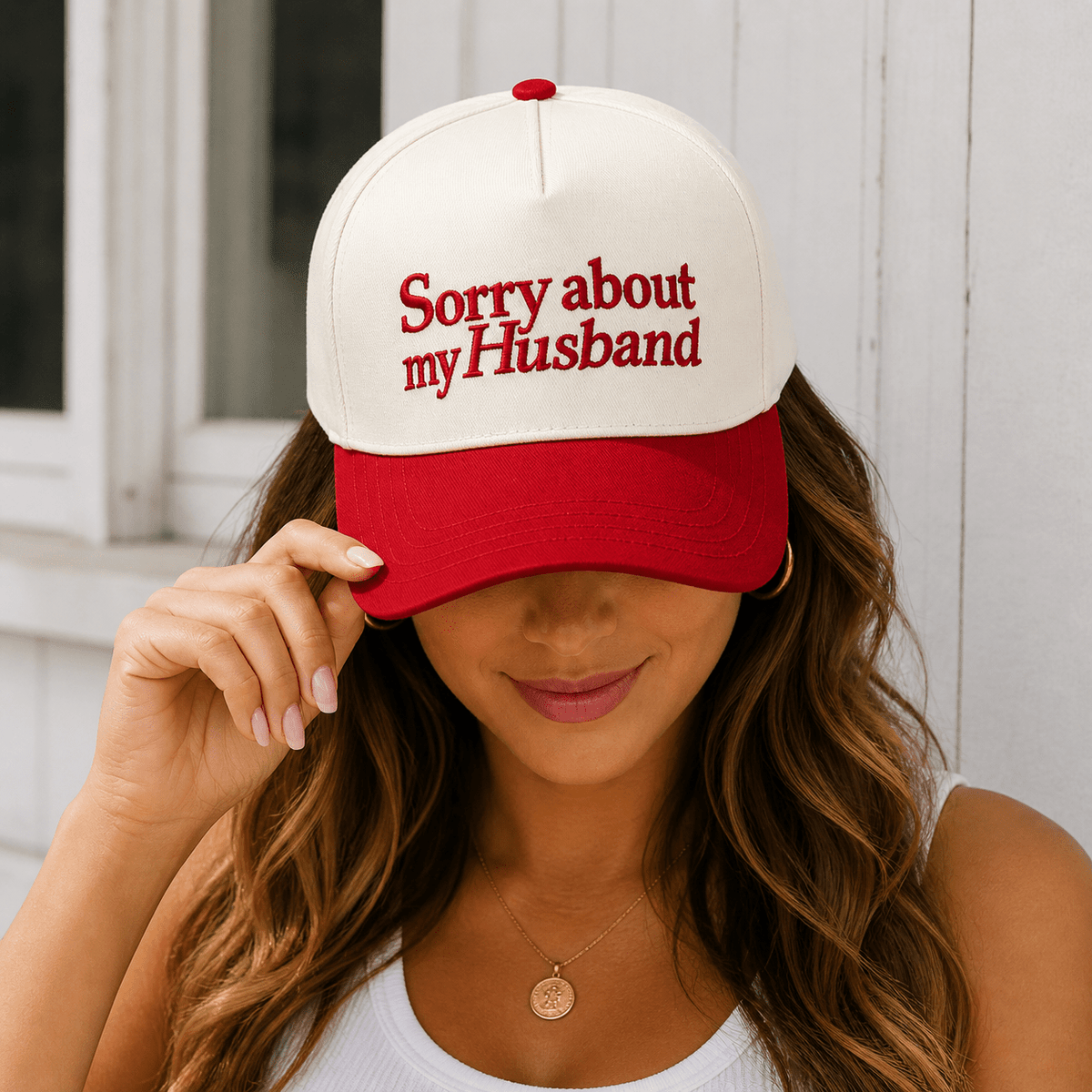 Sorry About My Husband Trucker Hat