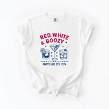 Red White & Boozy Funny Fourth of July Shirt