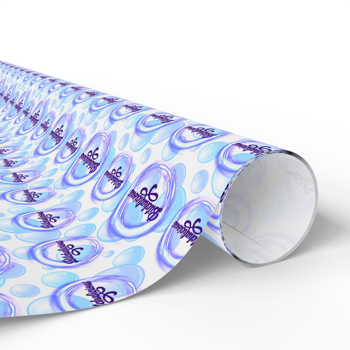 Wrapping Paper — Blue Bubble Pattern Gift Wrap
