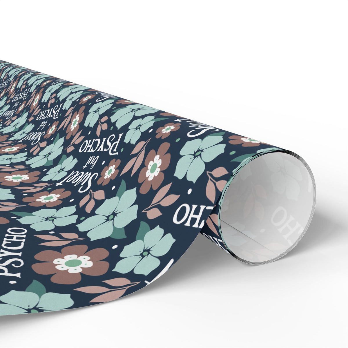 Floral 'Sweet But Psycho' Pattern Wrapping Paper