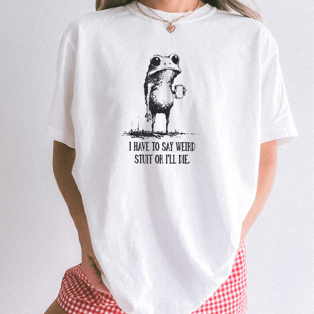 Funny Frog Weird Thoughts Graphic Tee for Sarcastic Humor Lovers
