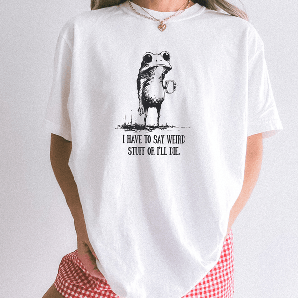 Funny Frog Weird Thoughts Graphic Tee for Sarcastic Humor Lovers